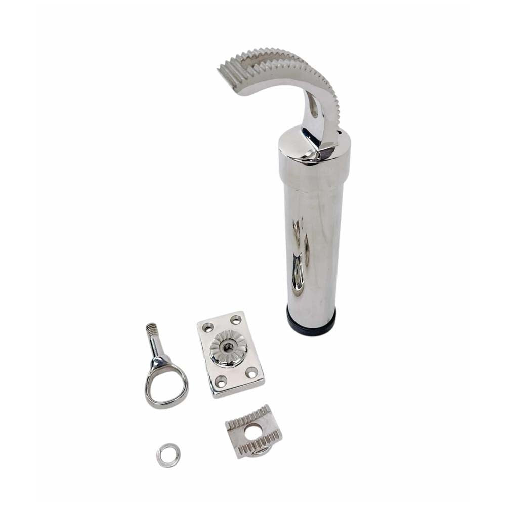 Marine T316 Stainless Steel 9" Adjustable Fish Rod Holder Deck Mount 360 Degrees