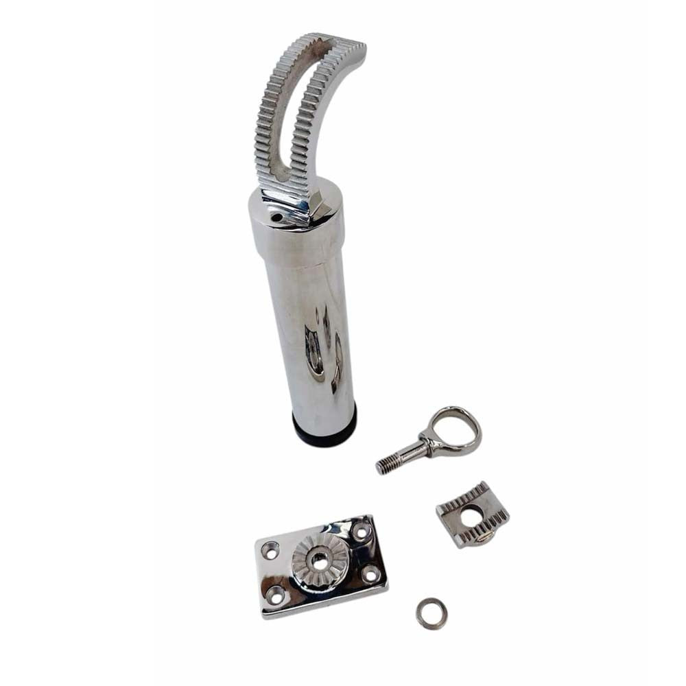 Marine T316 Stainless Steel 9" Adjustable Fish Rod Holder Deck Mount 360 Degrees