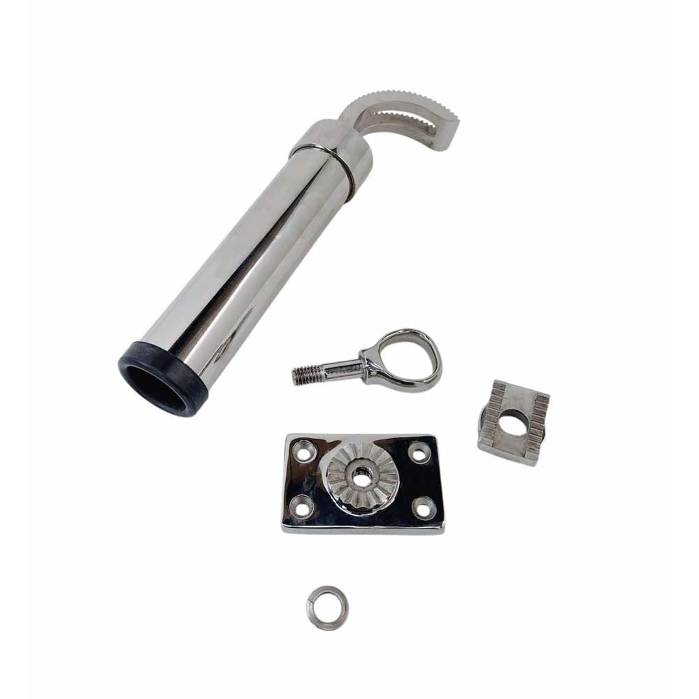 Marine T316 Stainless Steel 9" Adjustable Fish Rod Holder Deck Mount 360 Degrees