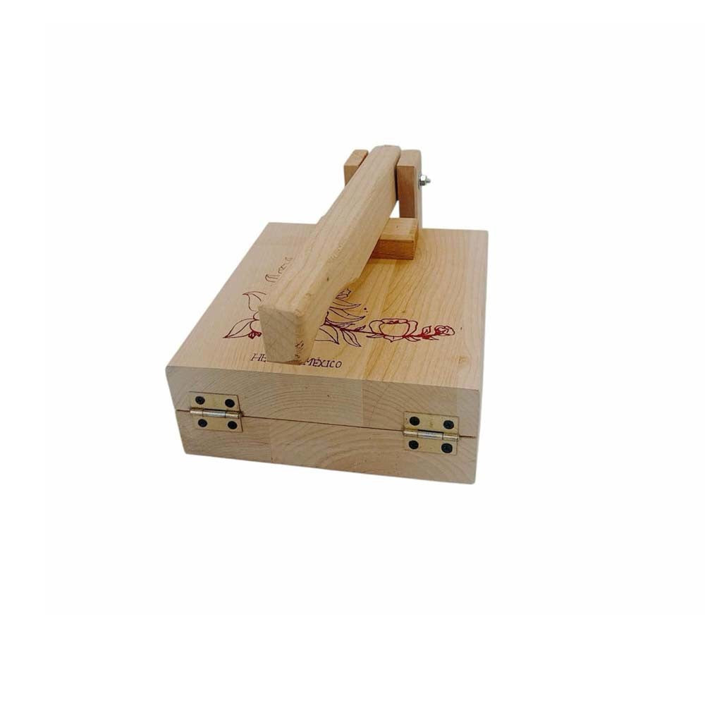 10" Square Wooden Tortilla Press Design Corn Flour Tacos Dough Pressing Maker