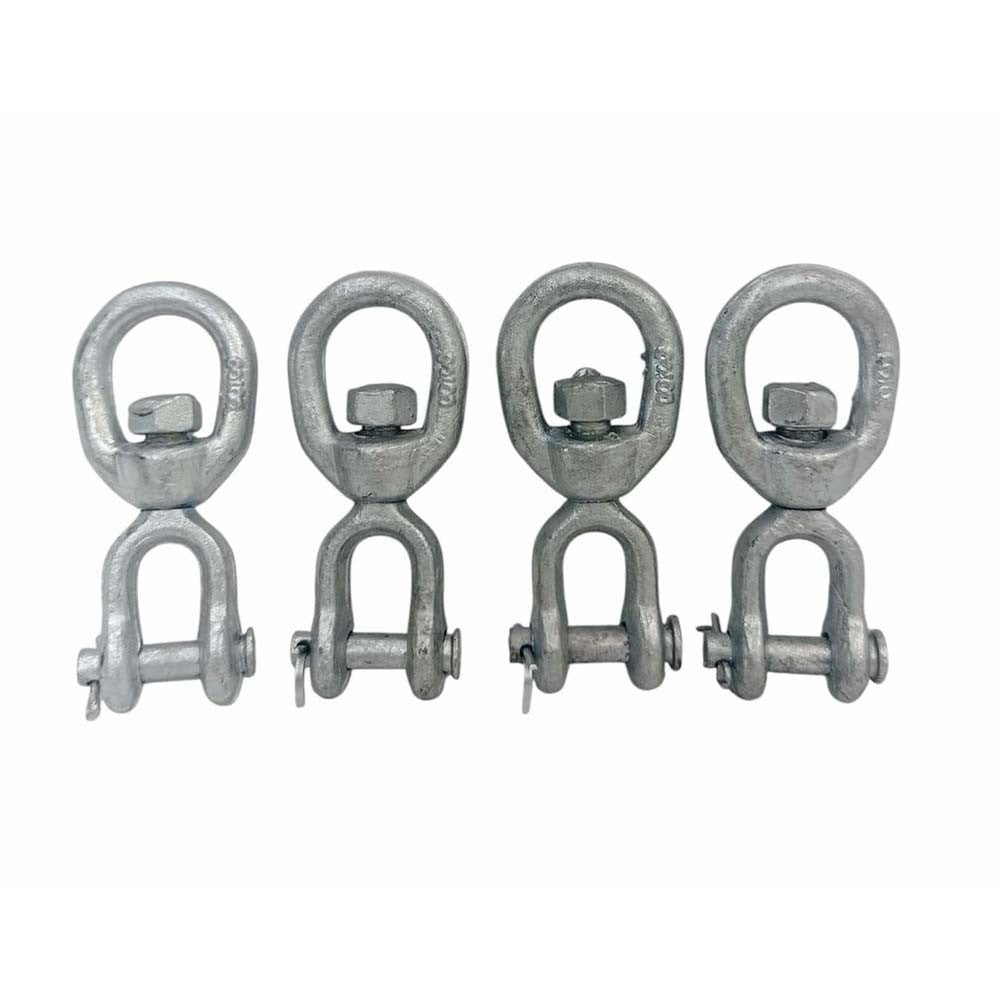 4 Pc 3/8" JAW EYE Swivel Marine Mooring Galvanized 2250 lbs WLL