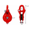0.5 Ton Single Sheave Yarding Block Shackle Pulley Cable Wire Rope Pully 1,000 Lbs WLL