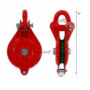 1 Ton 4" Single Sheave Yarding Block Shackle Pulley Cable Wire Rope Pully 2,200 Lbs WLL