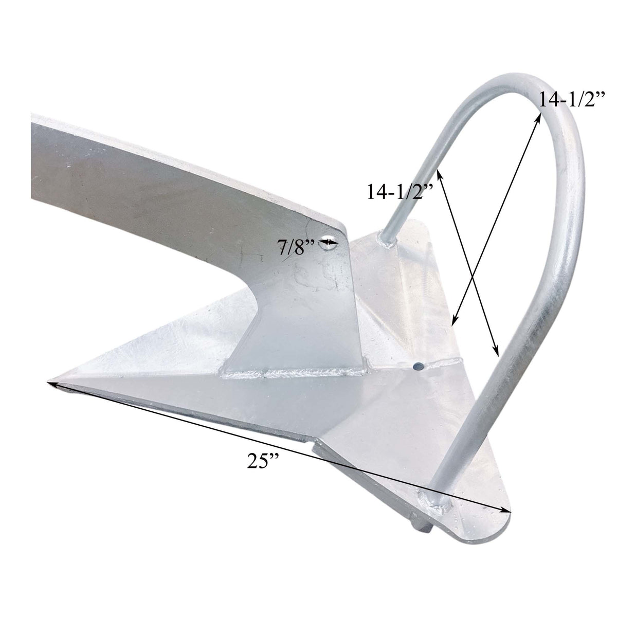 Heavy Duty 33KG (73 Lbs) Hot Dipped Galvanized Steel Shovel Scoop Style Boat/Yacht/Sailboat Anchor Fixed Scoop Anchor