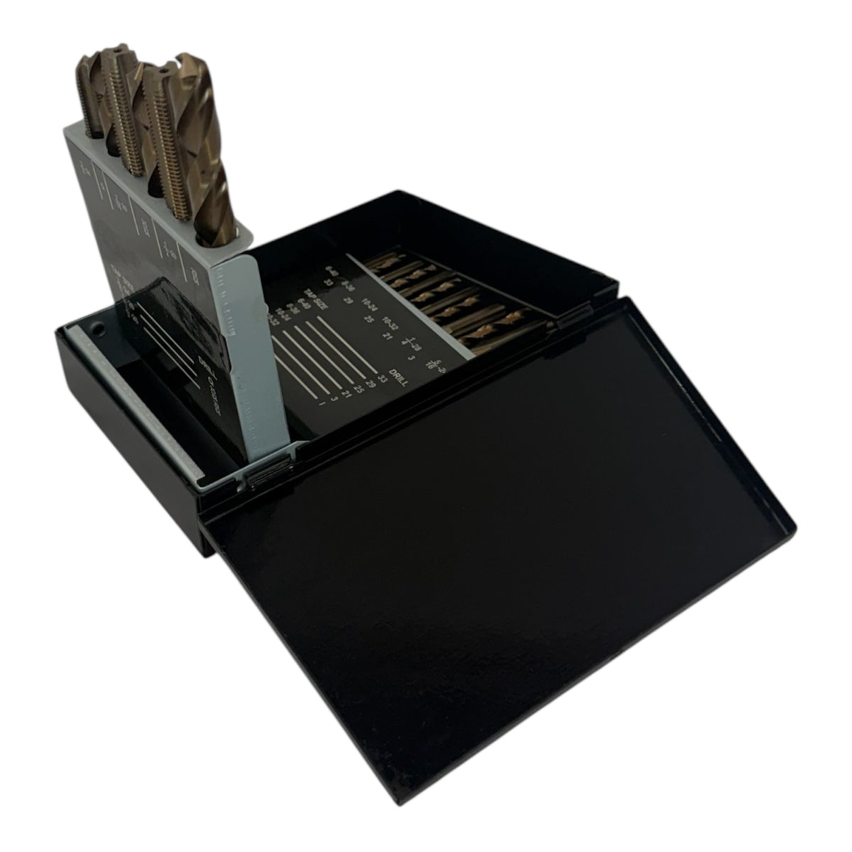 18 Pc Tap & Drill Bit Set – SAE Fine Thread #6 to 1/2", Combination Drill & Tap Kit for Metal, Automotive & Fabrication