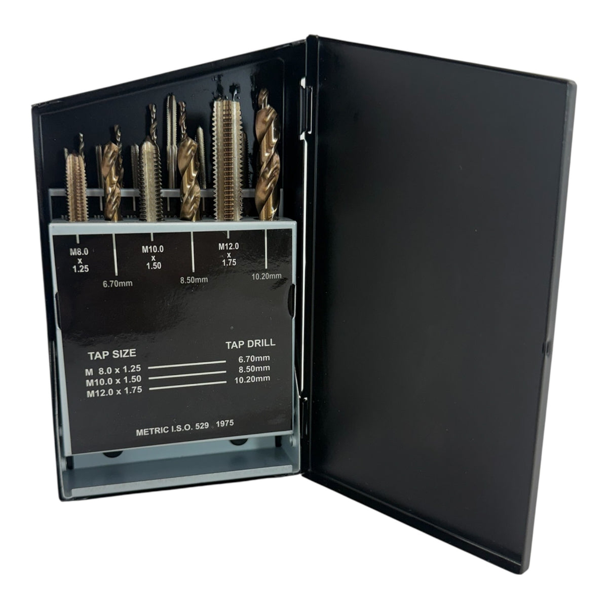 18 Pc HSS Metric Tap & Drill Set – High Speed Steel Threading Kit with Metric Taps & Drill Bits for Metalworking & Repair