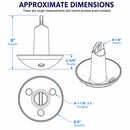 15 Lbs Mushroom Anchor Cast Iron Vinyl Coated for for Fishing Kayaks, Canoe, Jet Ski, SUP Paddle Board and Small Boats