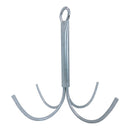 Heavy Duty Galvanized Steel 5mm 4-Prong Grapnel Anchor Reef Anchor for Boat, Kayak, Jet Ski & Small Watercraft