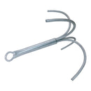 Heavy Duty Galvanized Steel 5mm 4-Prong Grapnel Anchor Reef Anchor for Boat, Kayak, Jet Ski & Small Watercraft