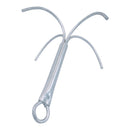 Heavy Duty Galvanized Steel 5mm 4-Prong Grapnel Anchor Reef Anchor for Boat, Kayak, Jet Ski & Small Watercraft