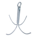 Heavy Duty Galvanized Steel 5mm 4-Prong Grapnel Anchor Reef Anchor for Boat, Kayak, Jet Ski & Small Watercraft