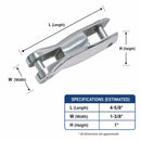 4 Pc Marine Boat Stainless Steel T316 Heavy Duty 25mm Fixed Anchor Connector Link