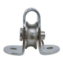 Marine Boat Stainless Steel T304 1/4" Surface Mount Pulley Block Stainless Steel Sheave