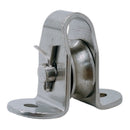 Marine Boat Stainless Steel T304 1/4" Surface Mount Pulley Block Stainless Steel Sheave