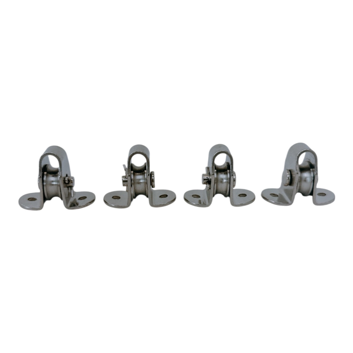 4 Pcs Marine Boat Stainless Steel T304 1/4" Surface Mount Pulley Block Stainless Steel Sheave