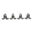 4 Pcs Marine Boat Stainless Steel T304 1/4" Surface Mount Pulley Block Stainless Steel Sheave