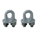 2 Pc Galvanized Drop Forged Steel 3/4" Wire Rope Clips Marine Cable Clamps