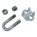 2 Pc Galvanized Drop Forged Steel 3/4" Wire Rope Clips Marine Cable Clamps