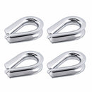 4 Pc Marine HEAVY DUTY T316 Stainless Steel 7/16" Thimble Wire Rope Chain Anchor