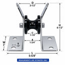 T316 Stainless Steel Boat 6" Platform Anchor Bow Roller Size 2-1/2"x1-3/4