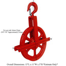 8" Gin Block Scaffold Hoist Pulley Scaffolding Wheels Cast Iron 1,000 Lbs WLL 16mm-22mm (5/8"-7/8")