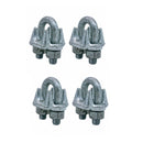 4 Pcs Galvanized Drop Forged Steel 9/16" Wire Rope Clips Marine Cable Clamps