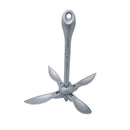 3.5 Lbs (1.5 KG) Hot Dipped Galvanized Folding Grapnel Anchor Boat Yacht Docking
