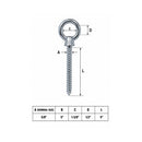 4 Pc Marine Boat T316 Stainless Steel 5/8" x 5" Shoulder Lag Eye Bolt Screw Bolt