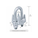 Heavy Duty 3-1/2" Marine Hot Dipped Galvanized Drop Forged Wire Rope Clip Cable Clamp