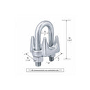 4 Pc Heavy Duty 7/8" Marine Hot Dipped Galvanized Drop Forged Wire Rope Clip Cable Clamp