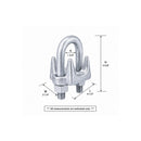 Heavy Duty 1-1/2" Marine Hot Dipped Galvanized Drop Forged Wire Rope Clip Cable Clamp