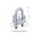 Heavy Duty 2" Marine Hot Dipped Galvanized Drop Forged Wire Rope Clip Cable Clamp