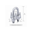 Heavy Duty 2-1/4" Marine Hot Dipped Galvanized Drop Forged Wire Rope Clip Cable Clamp