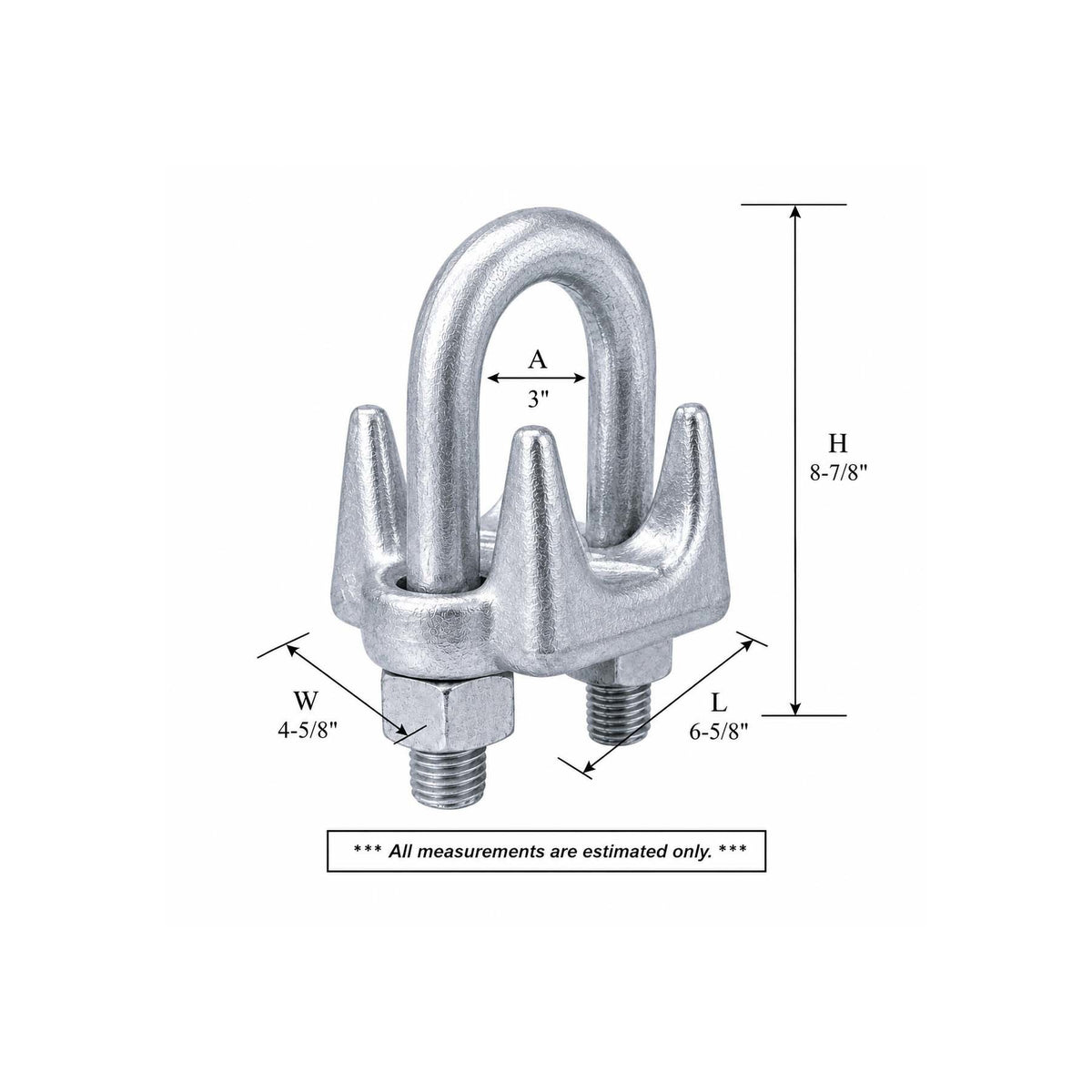 Heavy Duty 2-1/2" Marine Hot Dipped Galvanized Drop Forged Wire Rope Clip Cable