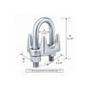 Heavy Duty 2-3/4" Marine Hot Dipped Galvanized Drop Forged Wire Rope Clip Cable Clamp