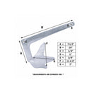 Heavy Duty 5KG (11 Lbs) Hot Dipped Galvanized Steel Bruce Anchor Style Boat/Yacht/Sailboat Claw Anchor