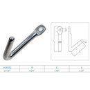 Marine Stainless Steel Tack Hook, Heavy Duty Boat Rigging Lifting Hook for Rope, Chain, Cable, Dock Hardware, and Outdoor Use