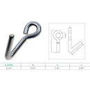 Stainless Steel Downhaul Hook for Marine Boat Rigging, Lifting Hook for Sailboat Lines, Rope, Chain, Dock Hardware, and Outdoor Use