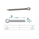 Stainless Steel Cotter Pin Clip Split Pin for Marine Boat Hardware, Clevis Pin Locking Fastener for Dock, Trailer, Rigging, and Outdoor Use