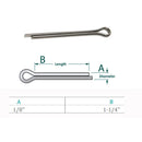 Stainless Steel Cotter Pin Clip Split Pin for Marine Boat Hardware, Clevis Pin Locking Fastener for Dock, Trailer, Rigging, and Outdoor Use