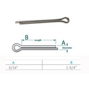Stainless Steel Cotter Pin Clip Split Pin for Marine Boat Hardware, Clevis Pin Locking Fastener for Dock, Trailer, Rigging, and Outdoor Use