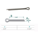 Stainless Steel Cotter Pin Clip Split Pin for Marine Boat Hardware, Clevis Pin Locking Fastener for Dock, Trailer, Rigging, and Outdoor Use