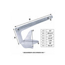 Heavy Duty 20KG (44 Lbs) Hot Dipped Galvanized Steel Bruce Anchor Style Boat/Yacht/Sailboat Claw Anchor