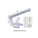 Heavy Duty 50KG (110 Lbs) Hot Dipped Galvanized Steel Bruce Anchor Style Boat/Yacht/Sailboat Claw Anchor
