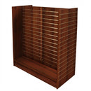 48"W x 24"D x 54"H Shaped Slatwall Gondola Display, Retail Store Floor Display Fixture for Merchandise, Accessories, Tools, Gifts, and Shop Organization