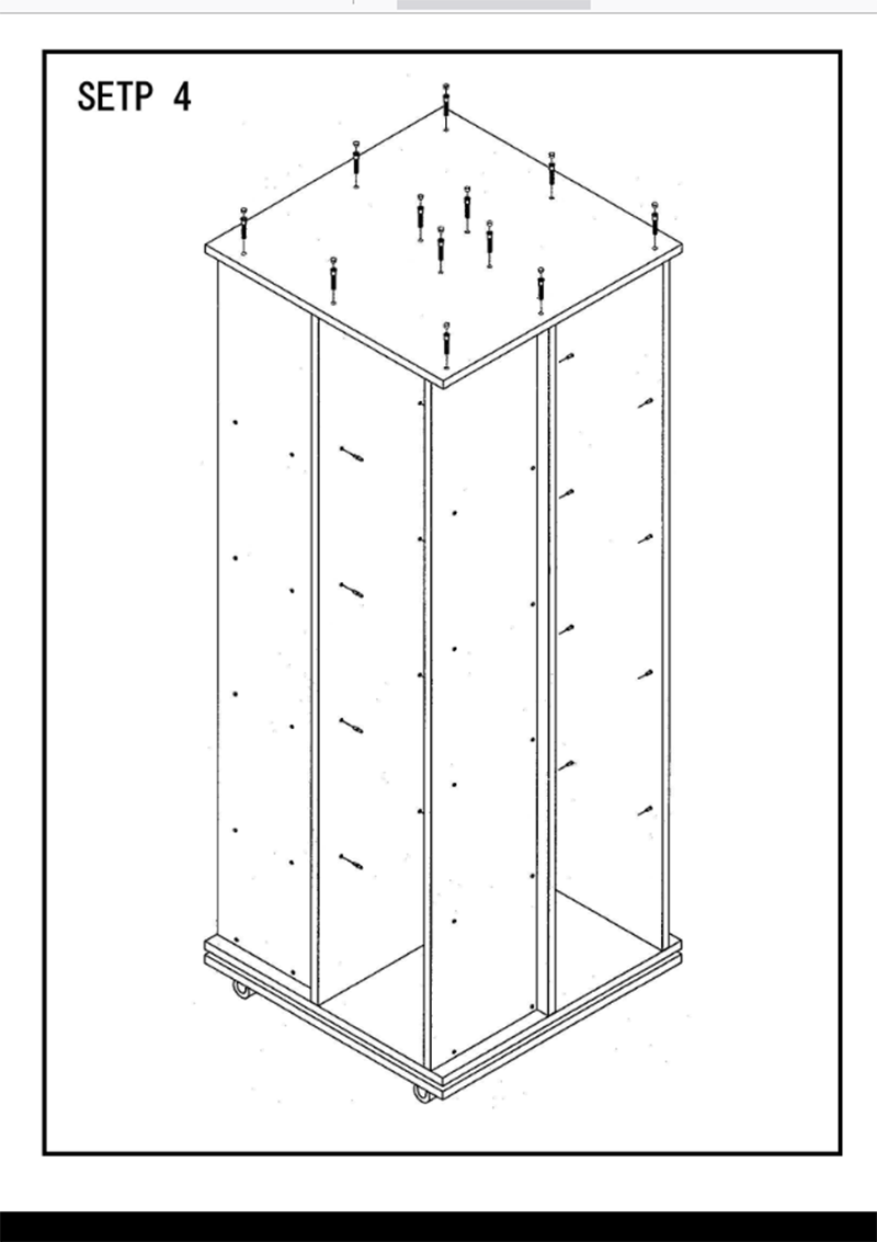 24"W x 24"D x 63"H Revolving T-Shirt Display Rack with Casters Retail Store