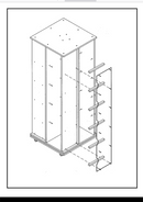 24"W x 24"D x 63"H Revolving T-Shirt Display Rack with Casters Retail Store