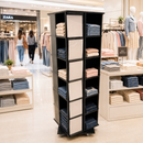 24"W x 24"D x 63"H Revolving T-Shirt Display Rack with Casters Retail Store