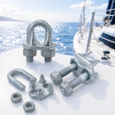 Galvanized Drop Forged Steel Wire Rope Clips, Marine Cable Clamps for Rigging, Cable Railing, Rope Loop Ends, Boat, Dock, and Outdoor Use