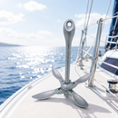 Hot Dipped Galvanized Folding Grapnel Anchor, Marine Boat Anchor for Yacht, Docking, Kayak, Canoe, Jet Ski, Dinghy, and Small Boat Use